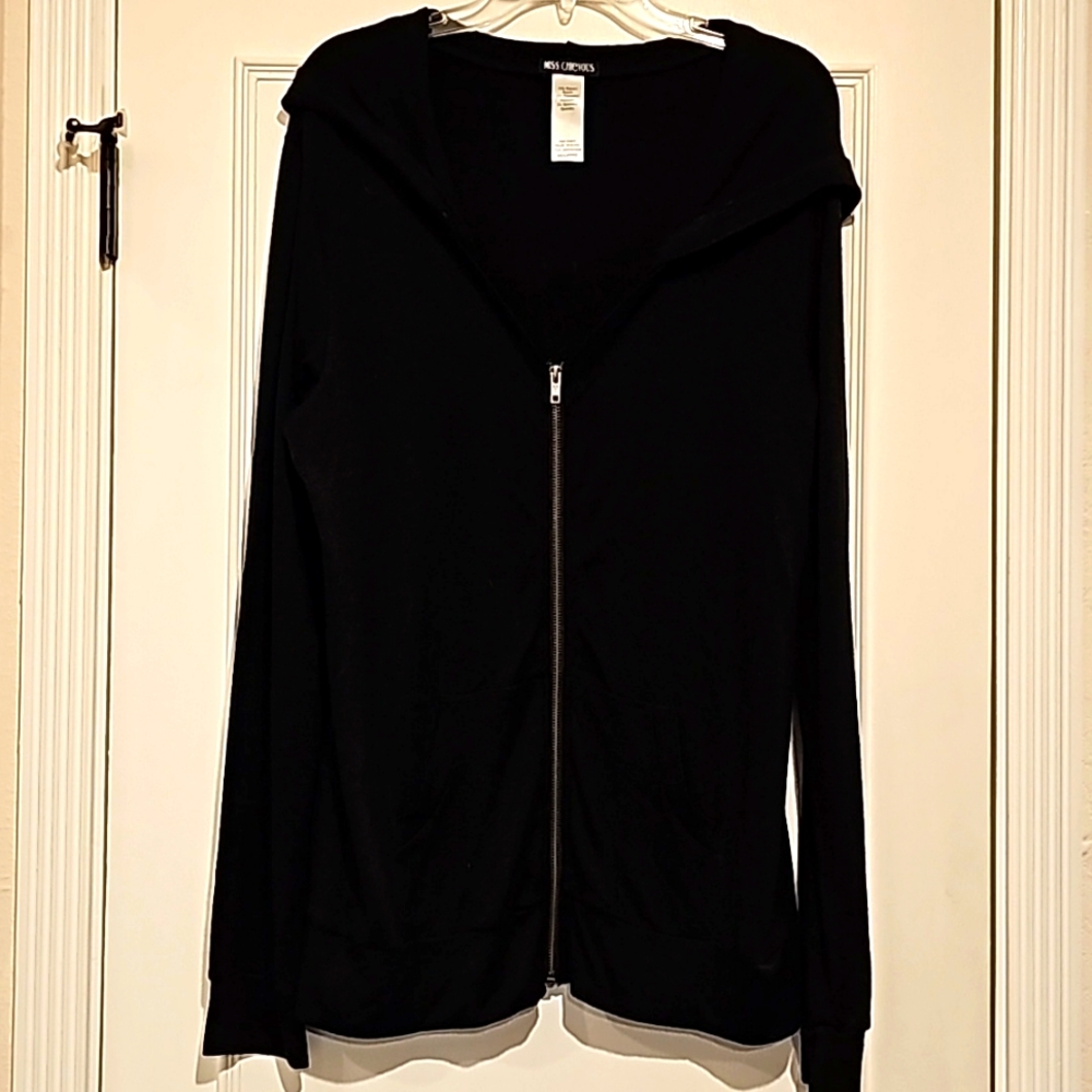 Miss Chievous Black Hooded Sweater Top